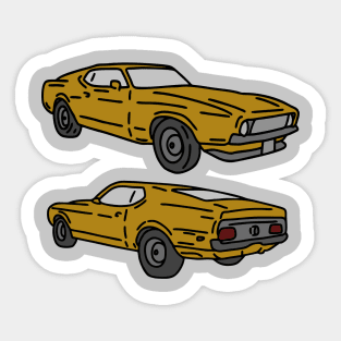 vintage retro muscle cars Sticker